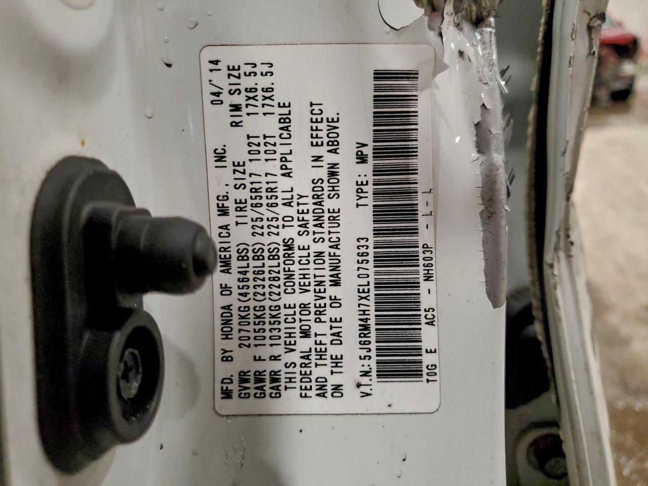 2014 HONDA CR-V EXL photo 13