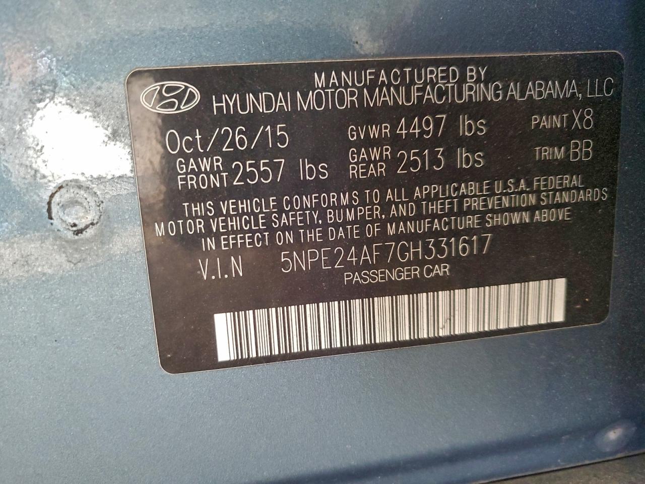 2016 HYUNDAI SONATA SE photo 12