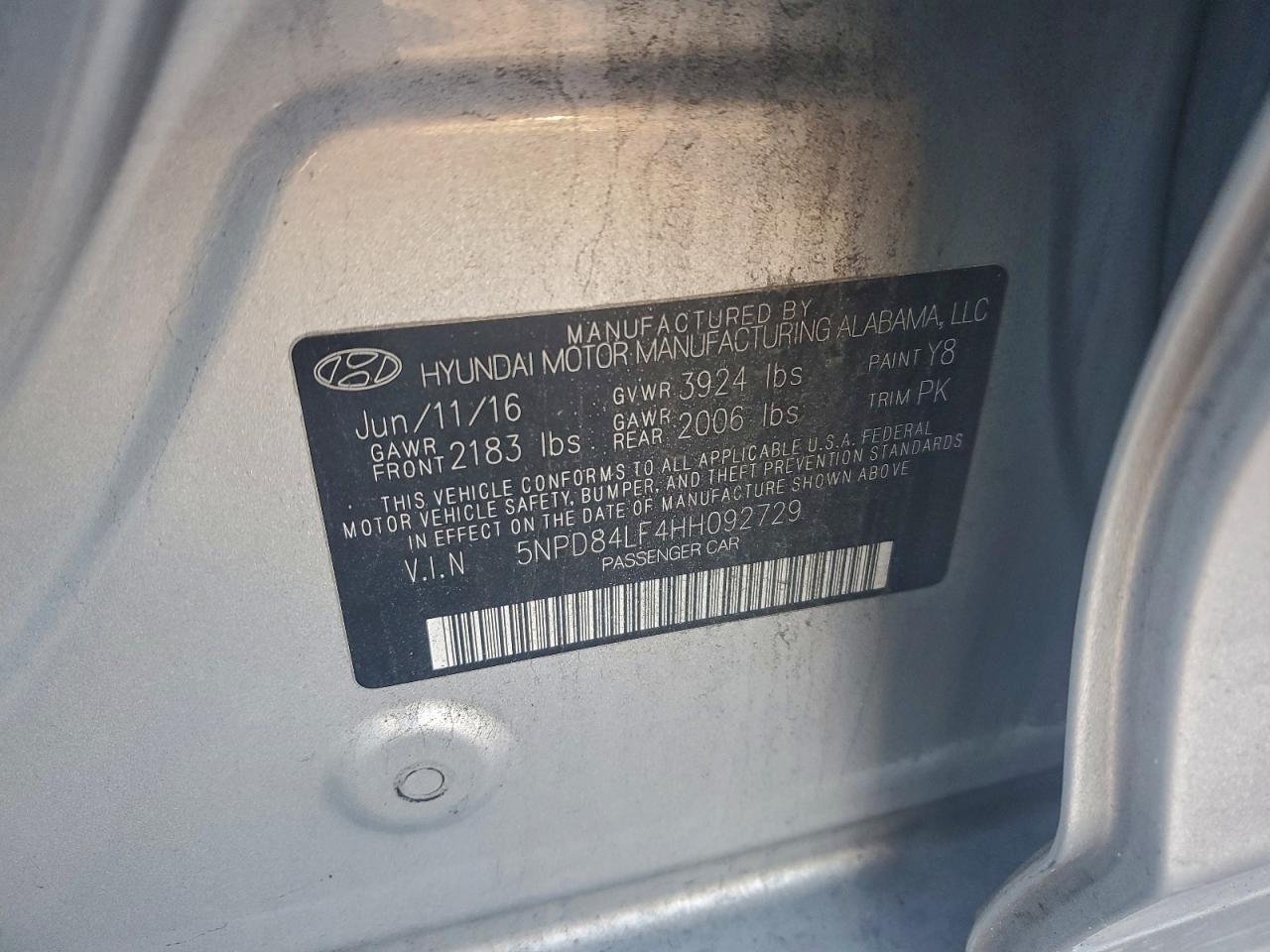 2017 HYUNDAI ELANTRA SE photo 12