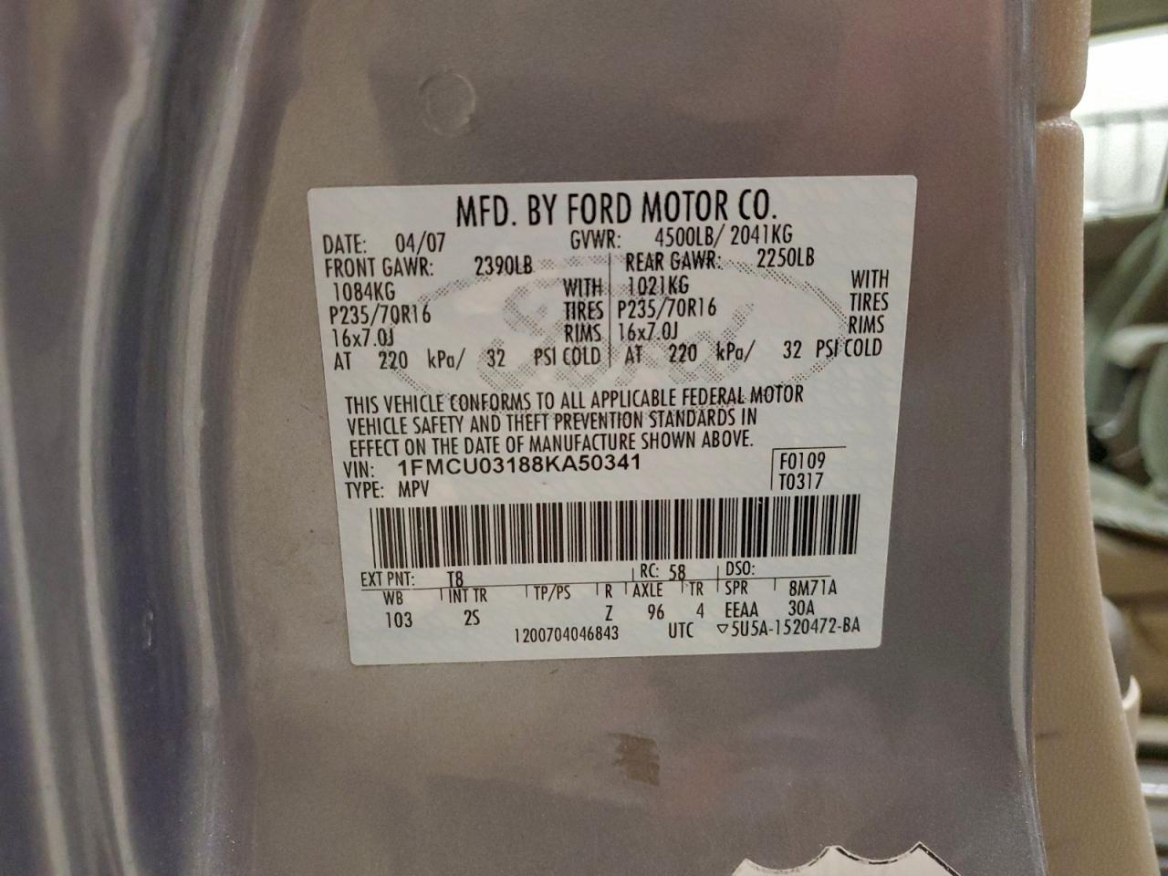 2008 FORD ESCAPE XLT photo 14