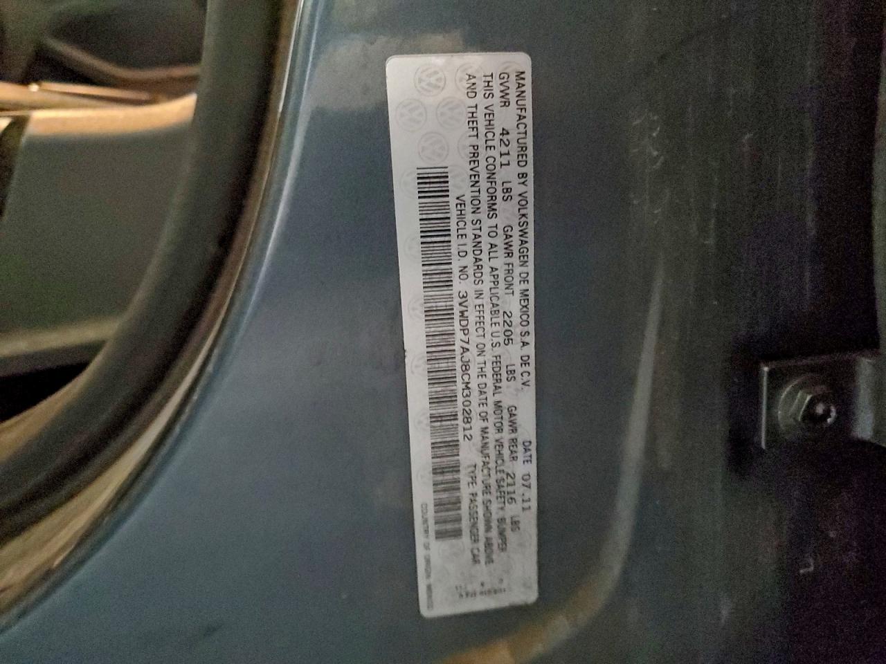 2012 VOLKSWAGEN JETTA SE photo 12