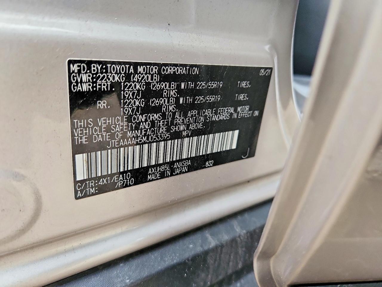 2021 TOYOTA VENZA photo 13