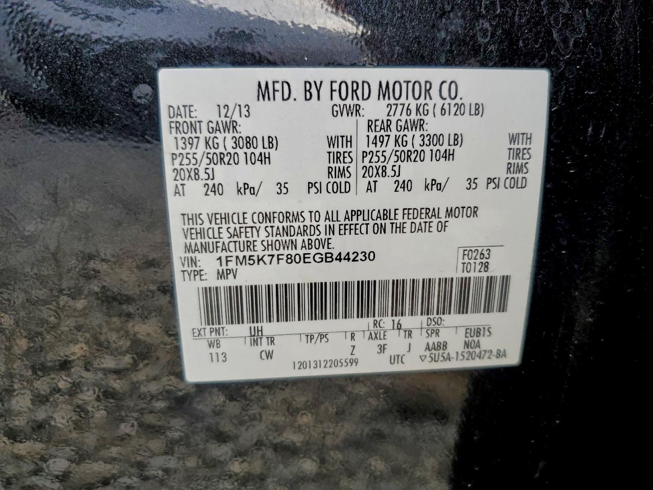 2014 FORD EXPLORER LIMITED photo 25