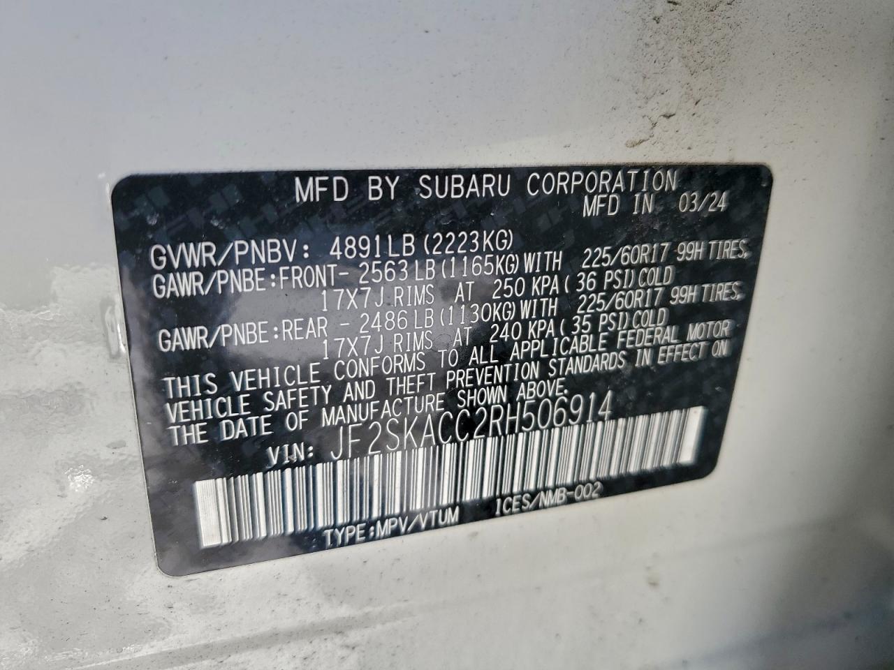 2024 SUBARU FORESTER PREMIUM photo 13