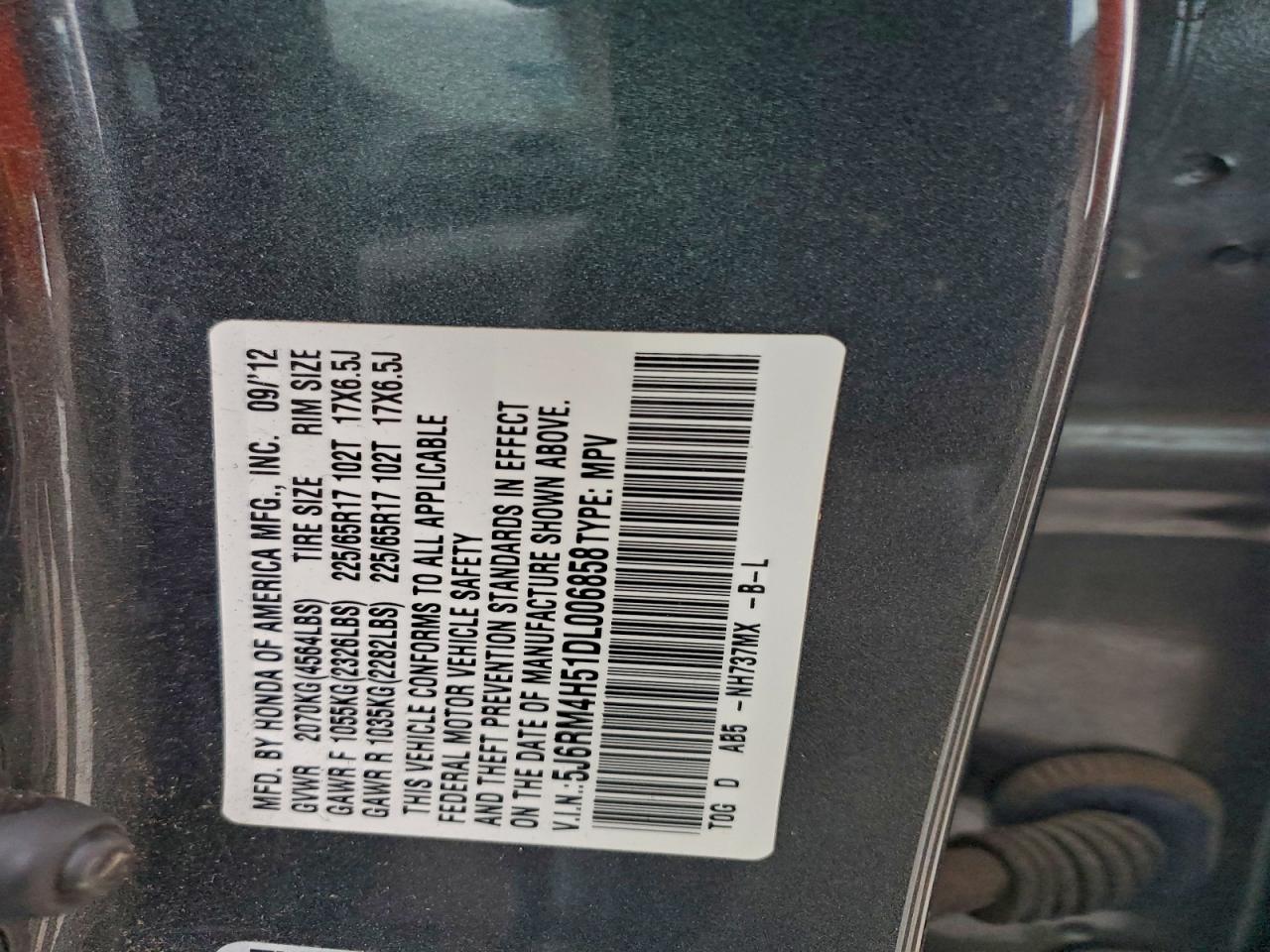 2013 HONDA CR-V EX photo 13