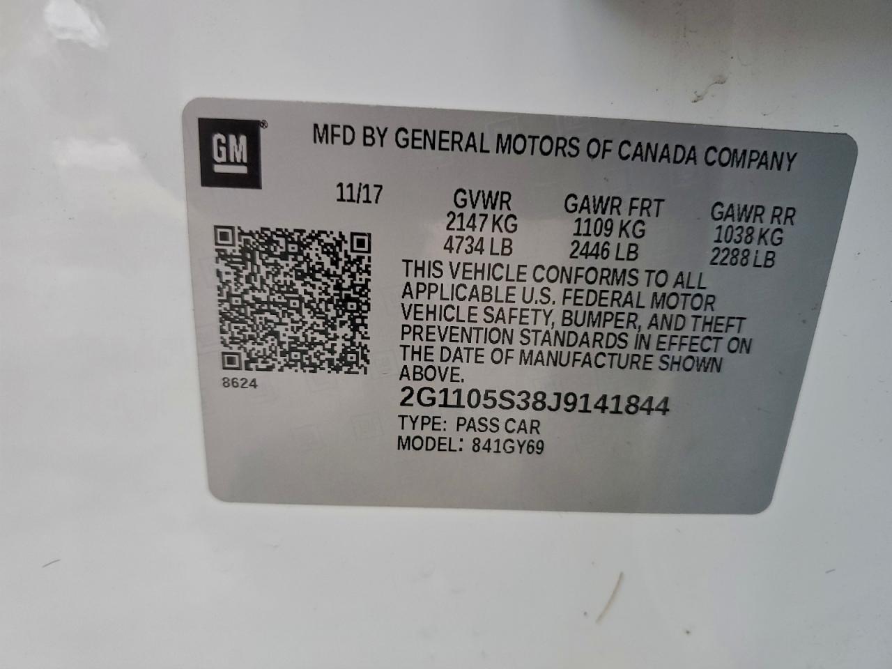 2018 CHEVROLET IMPALA LT photo 23