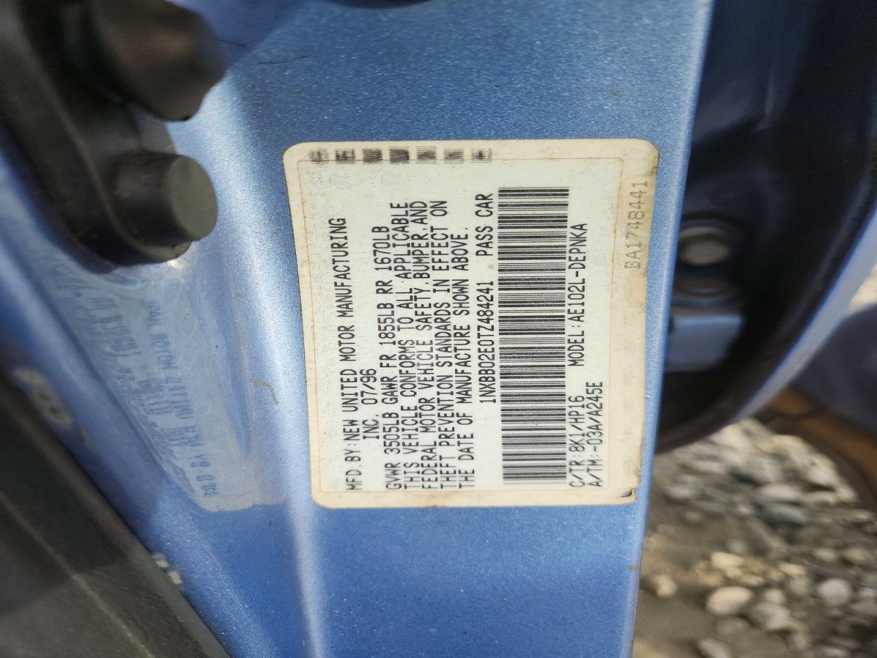 1996 TOYOTA COROLLA DX photo 12