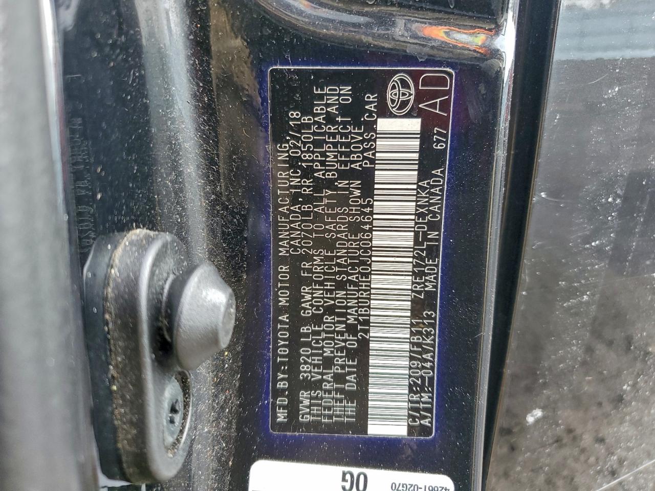 2018 TOYOTA COROLLA L photo 23