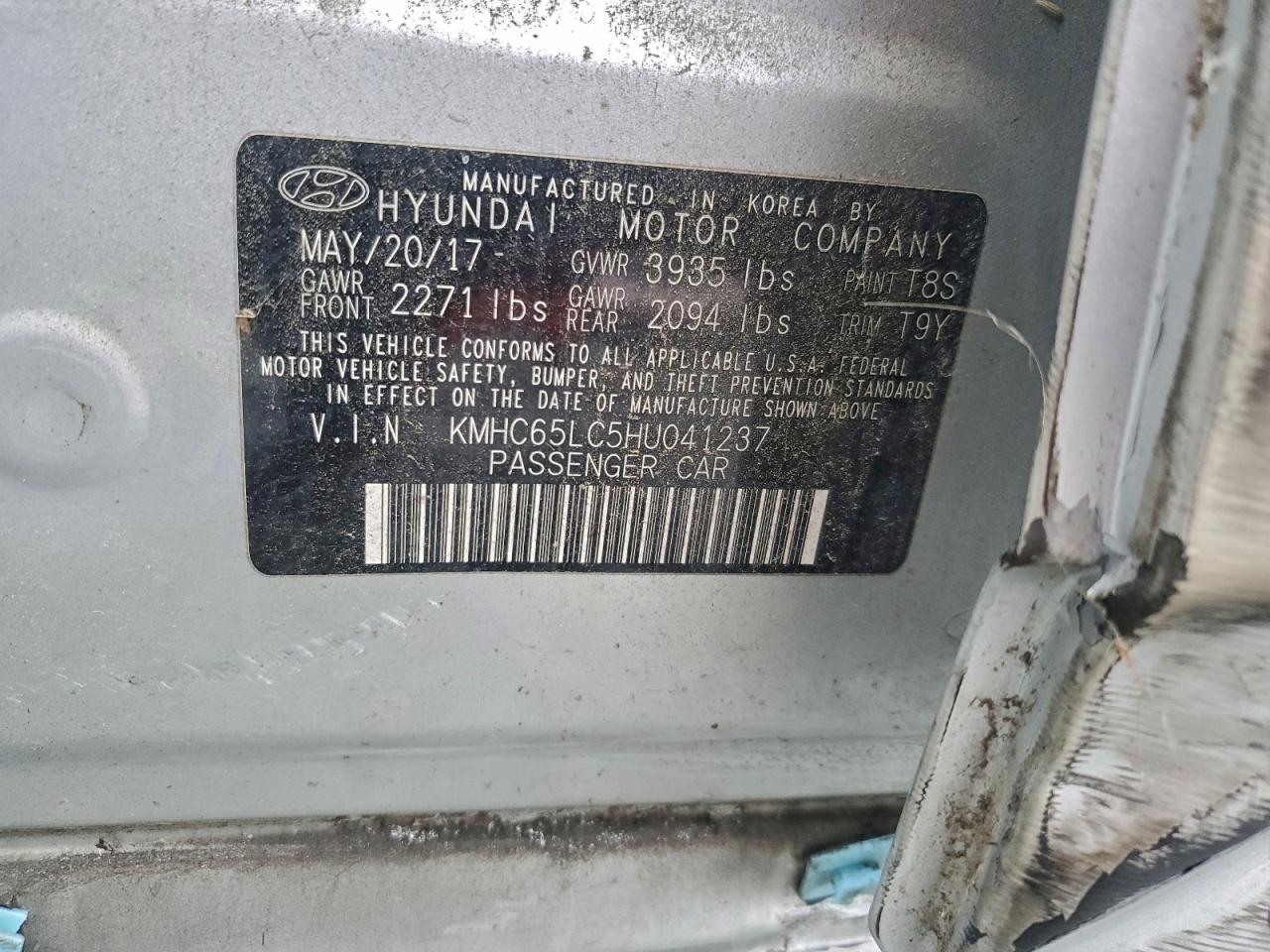 2017 HYUNDAI IONIQ BLUE photo 23