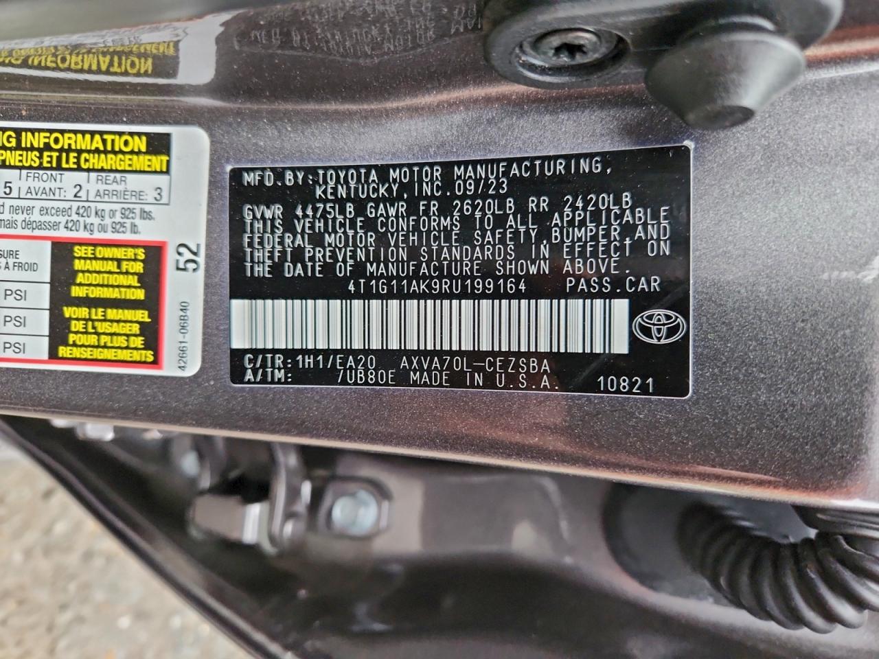 2024 TOYOTA CAMRY SE NIGHT SHADE photo 12