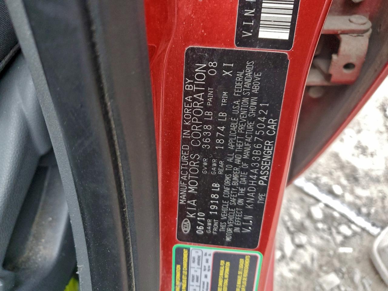 2011 KIA RIO BASE photo 12