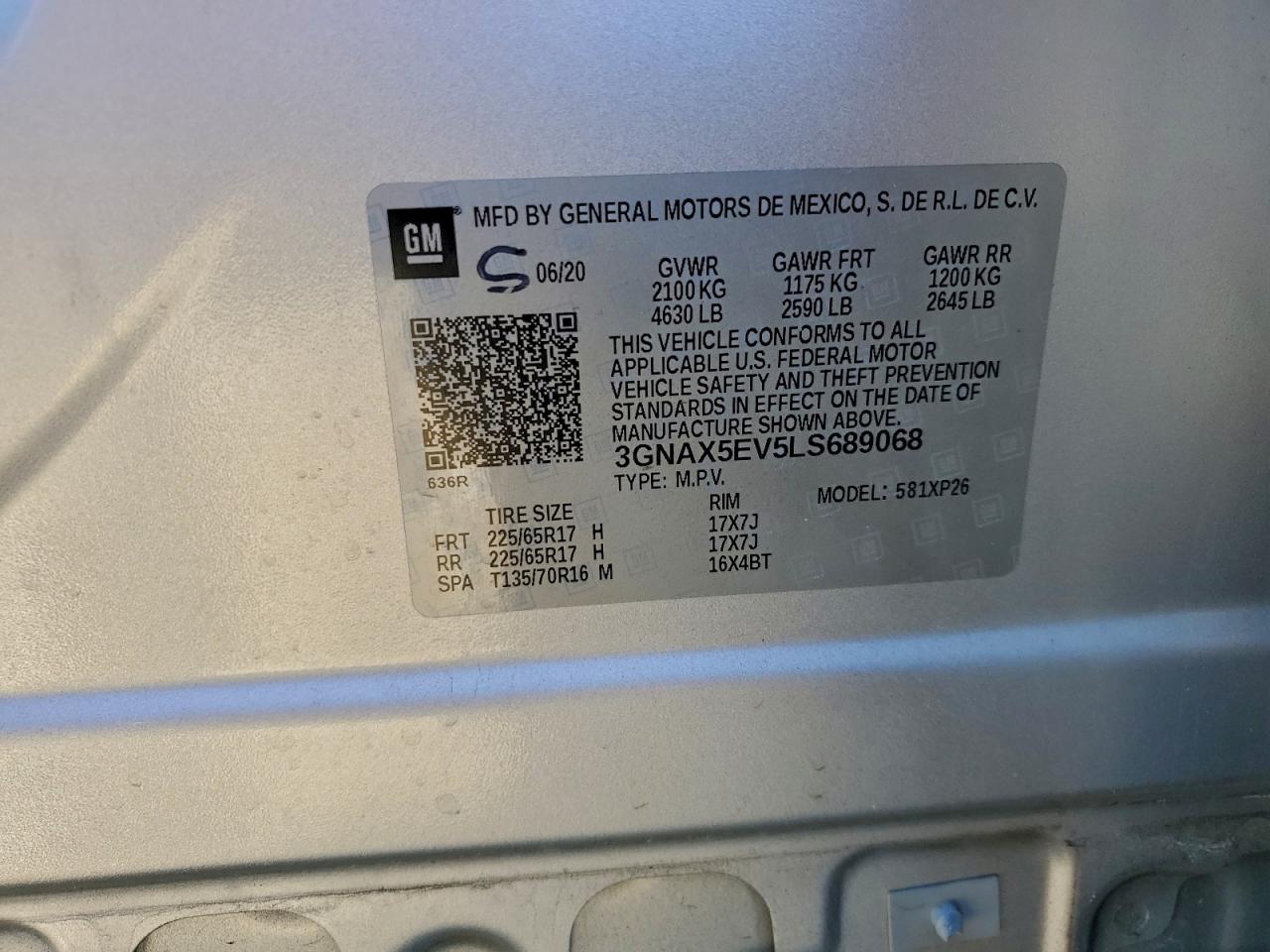 2020 CHEVROLET EQUINOX photo 14