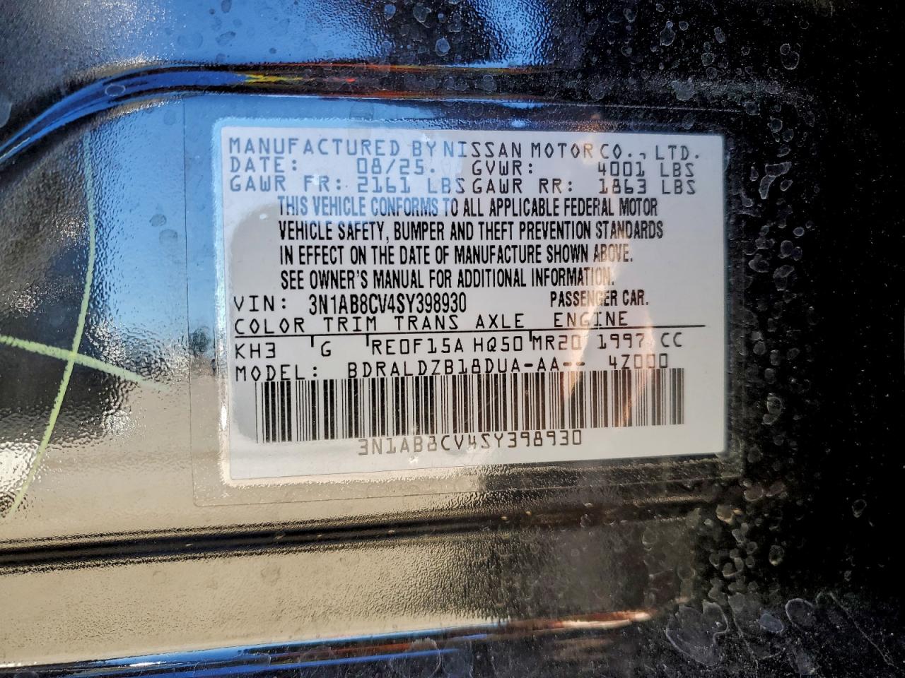 2025 NISSAN SENTRA SV photo 13