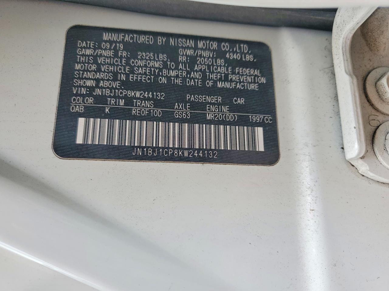 2019 NISSAN ROGUE SPORT S photo 27