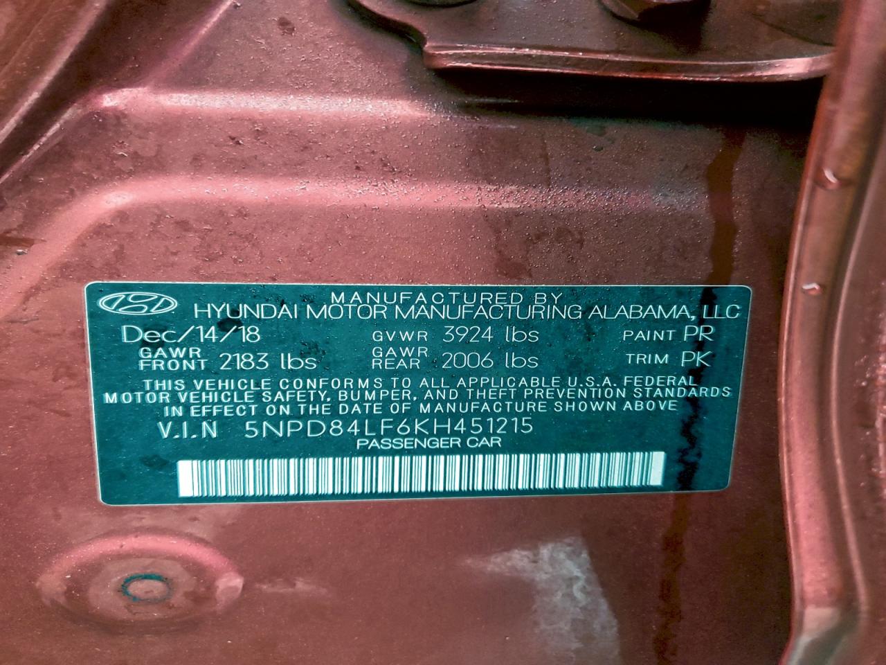 2019 HYUNDAI ELANTRA SEL photo 13