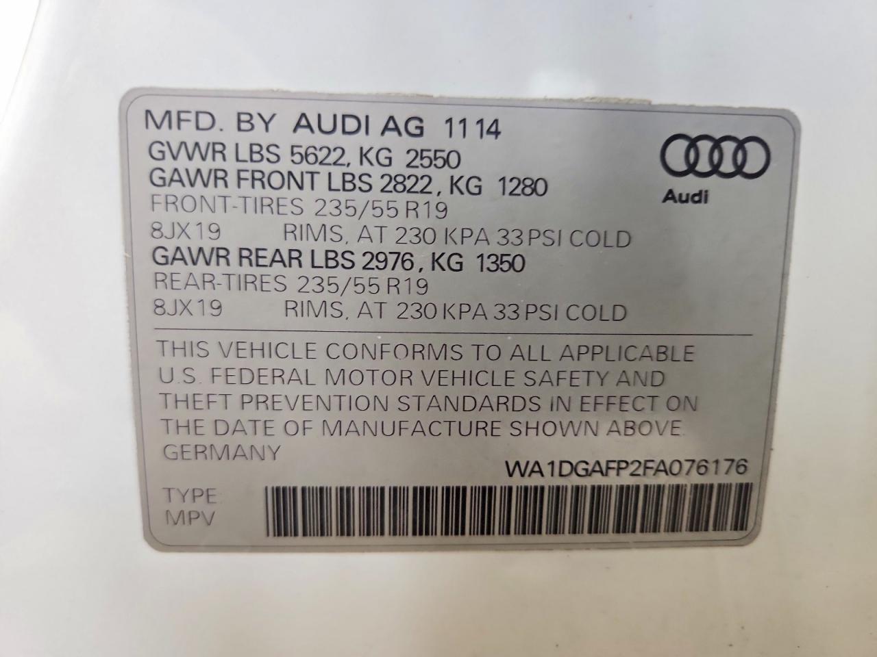 2015 AUDI Q5 PREMIUM PLUS photo 25