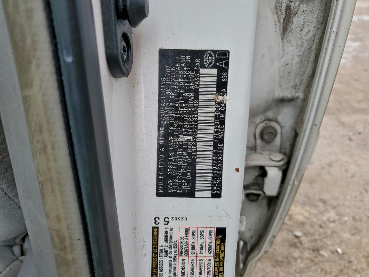 2007 TOYOTA COROLLA CE photo 12