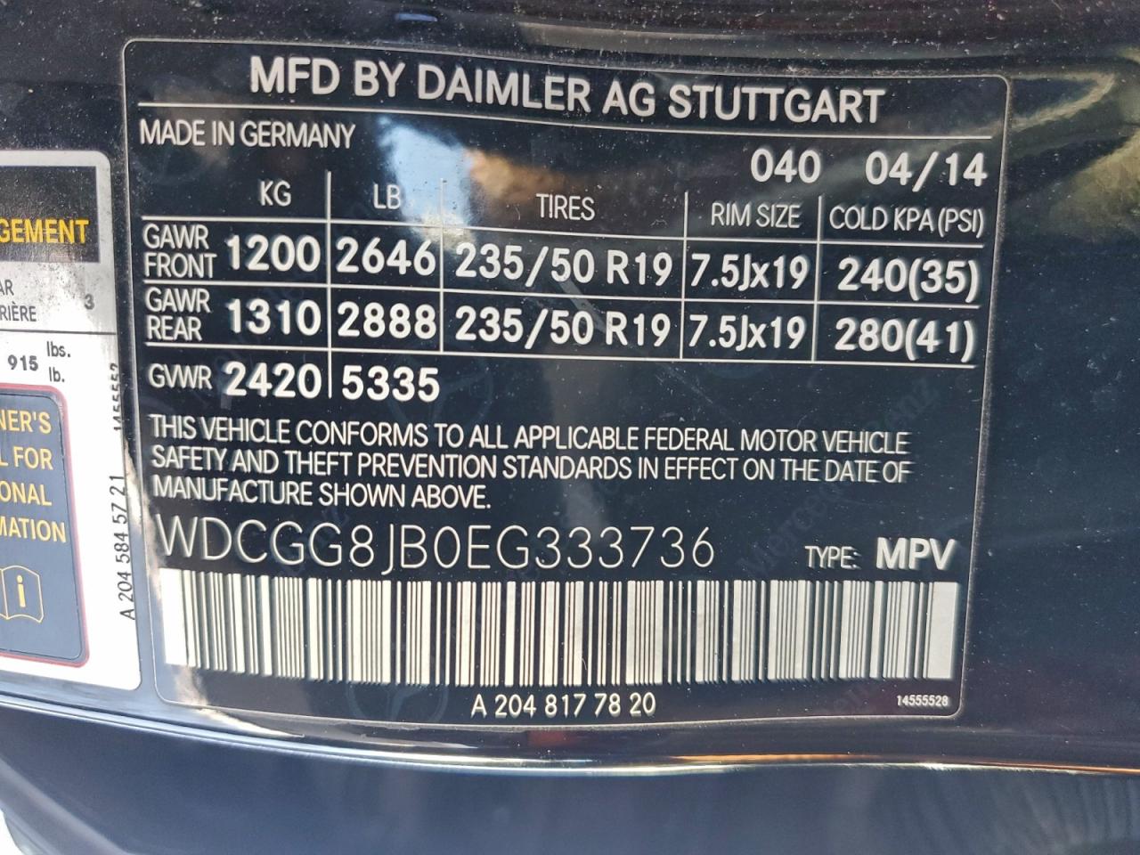 2014 MERCEDES-BENZ GLK 350 4MATIC photo 49