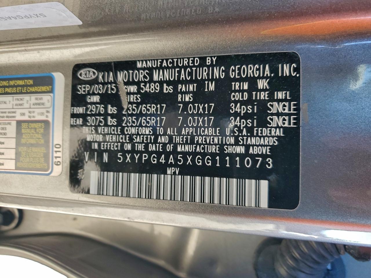 2016 KIA SORENTO LX photo 25