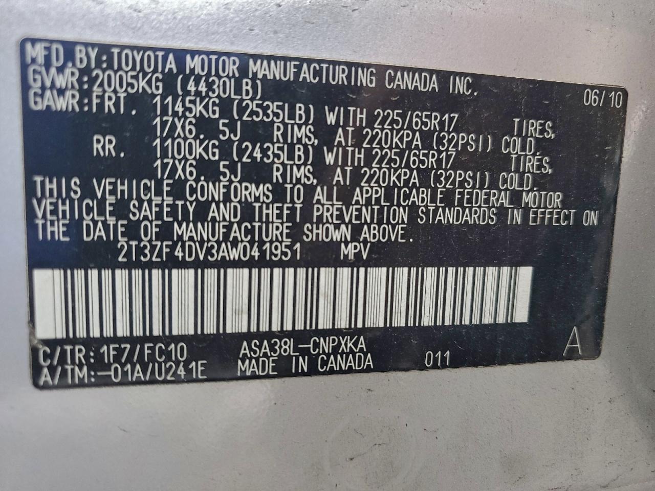 2010 TOYOTA RAV4 photo 13