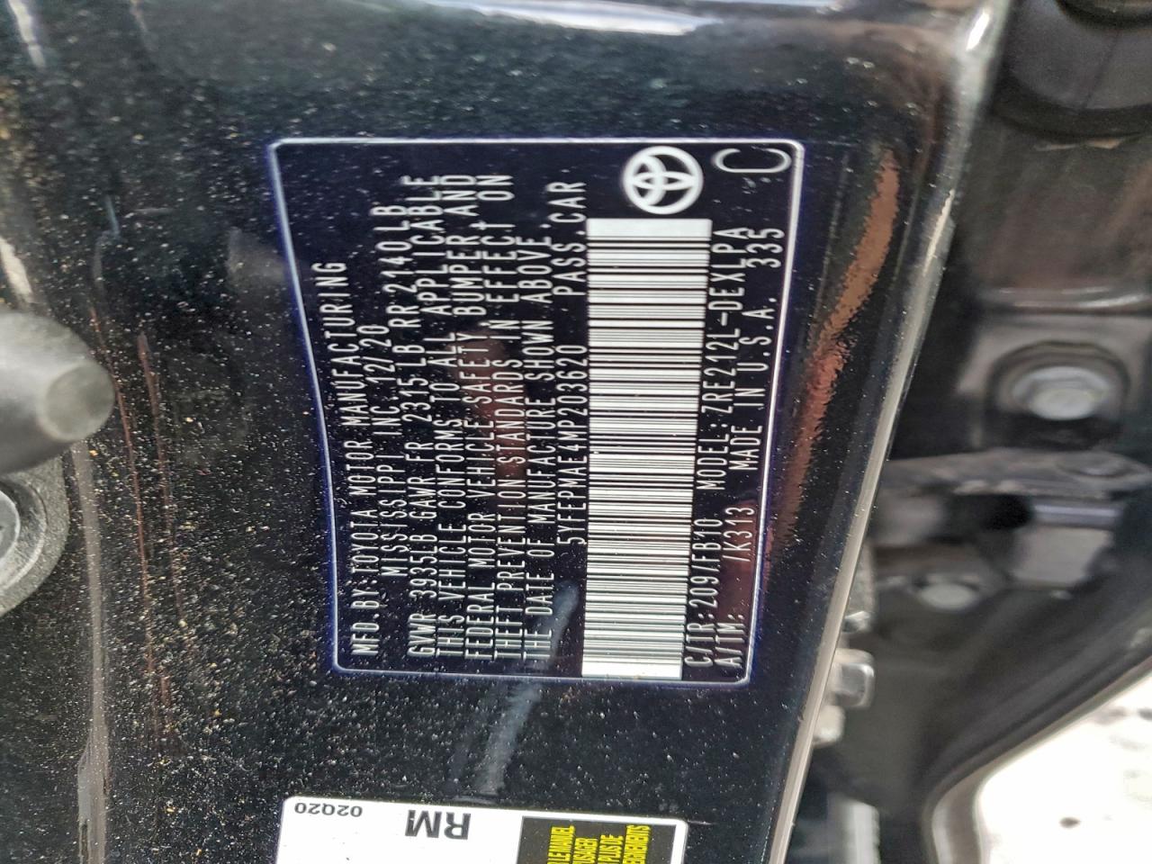 2021 TOYOTA COROLLA LE photo 12