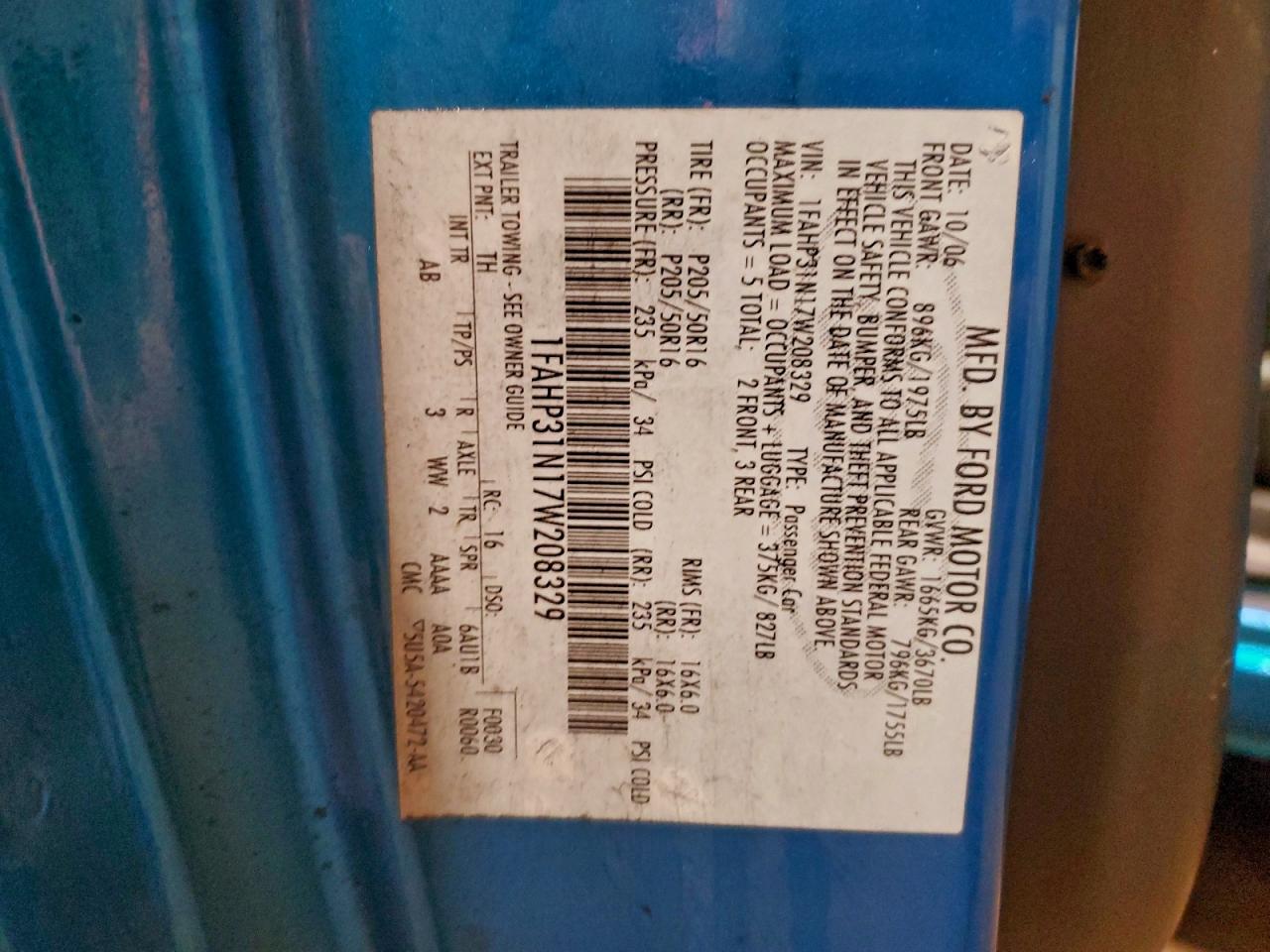 2007 FORD FOCUS ZX3 photo 23
