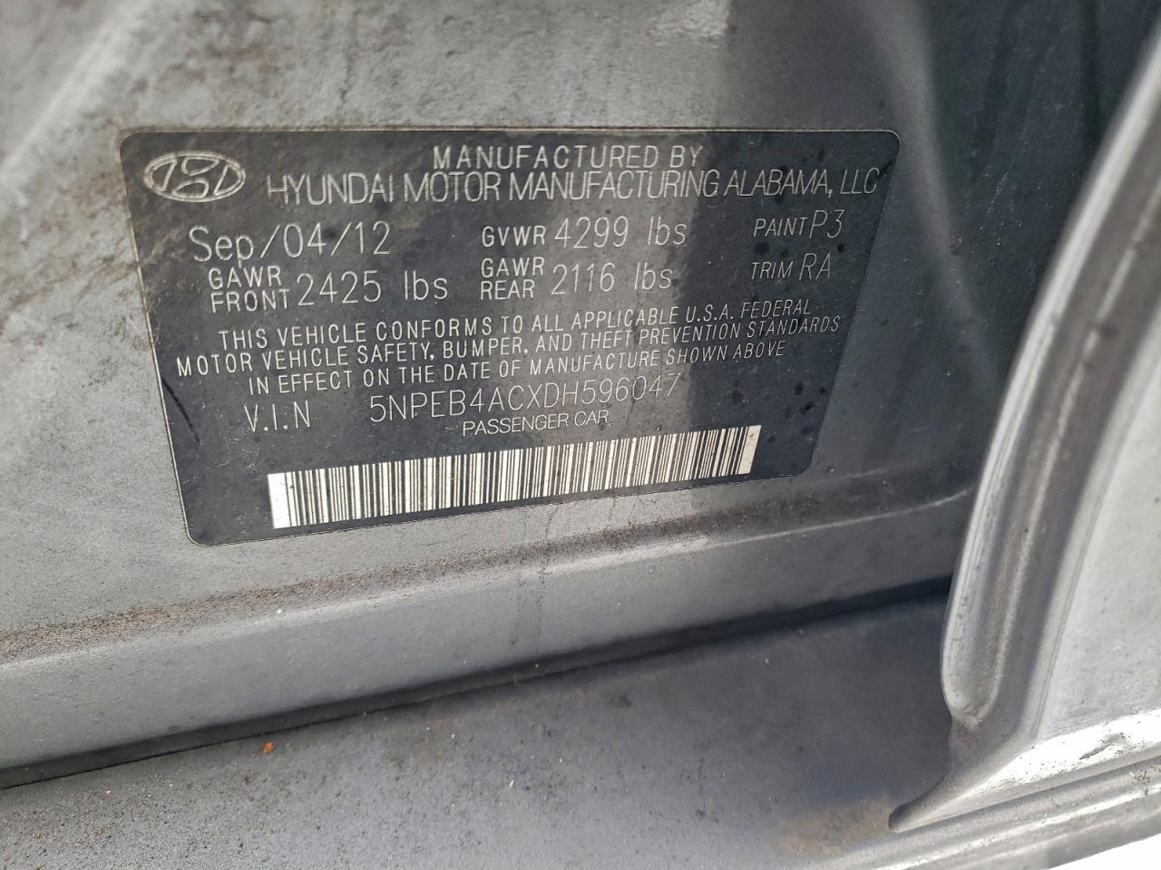 2013 HYUNDAI SONATA GLS photo 23
