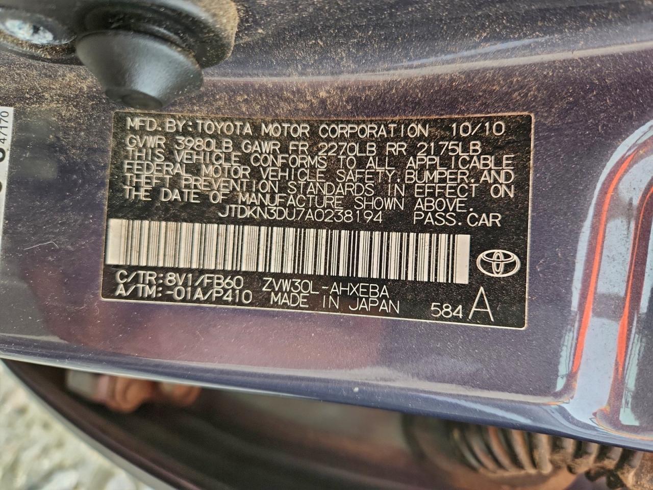 2010 TOYOTA PRIUS photo 23