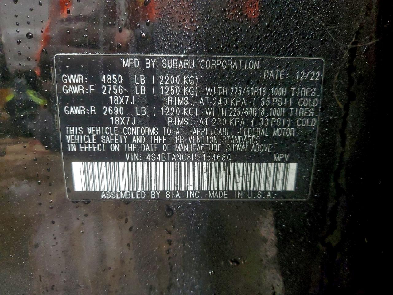 2023 SUBARU OUTBACK LIMITED photo 25