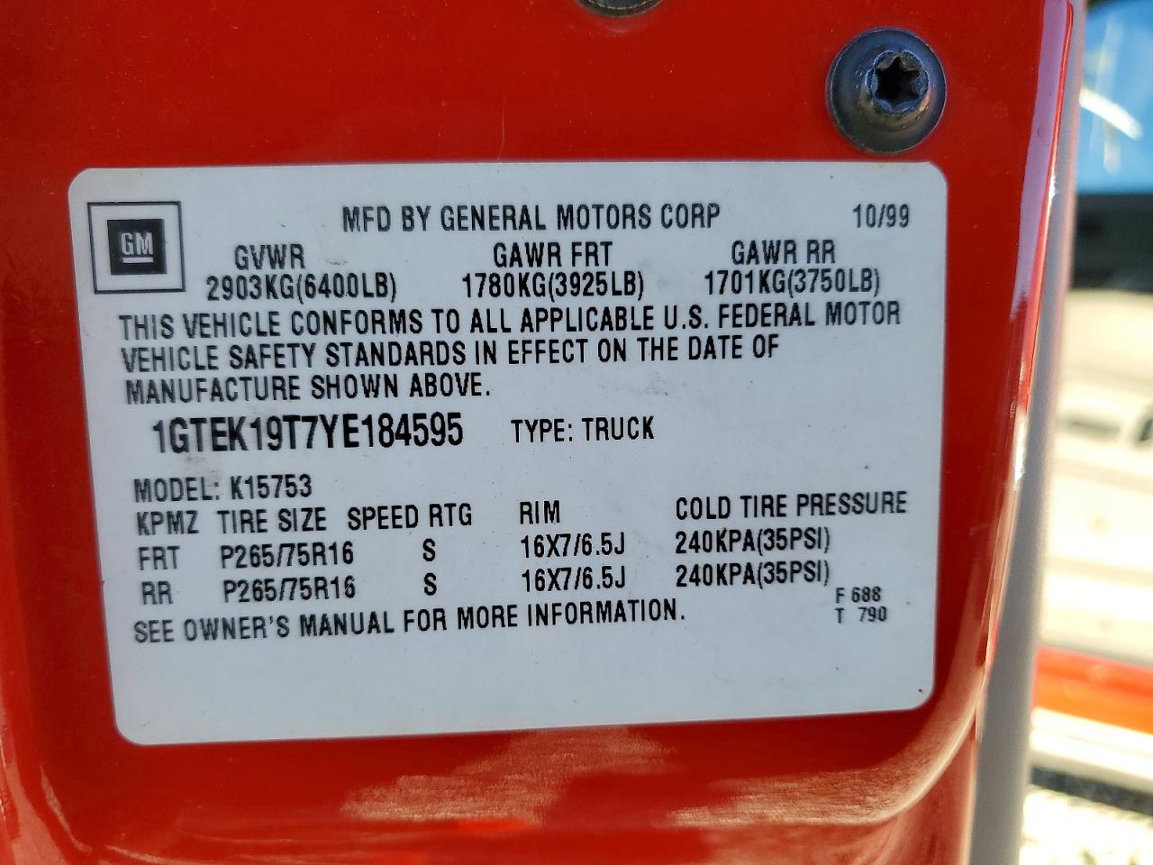 2000 GMC NEW SIERRA K1500 photo 12