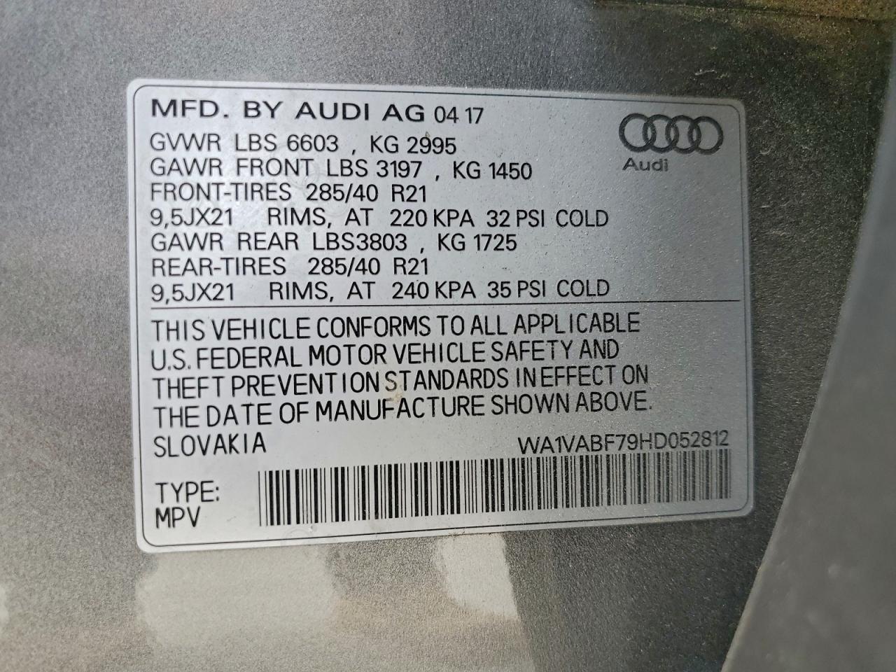 2017 AUDI Q7 PRESTIGE photo 13