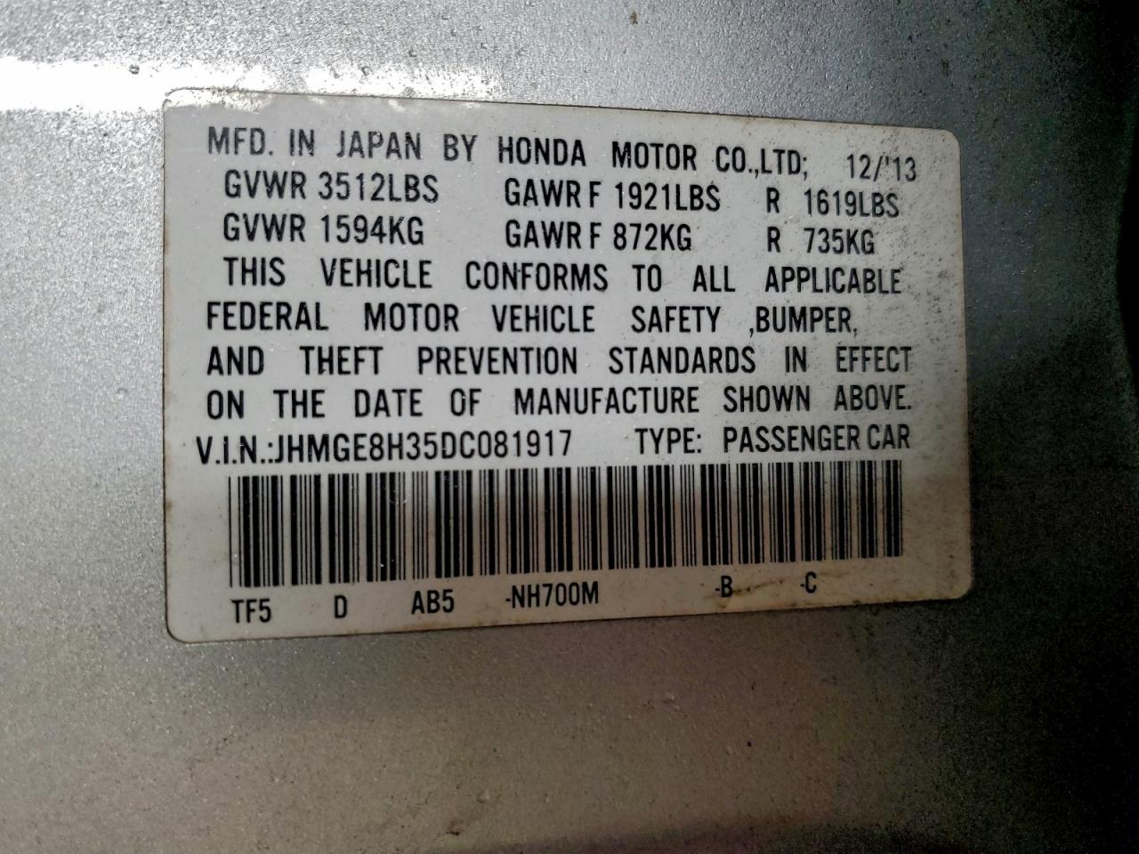 2013 HONDA FIT photo 25
