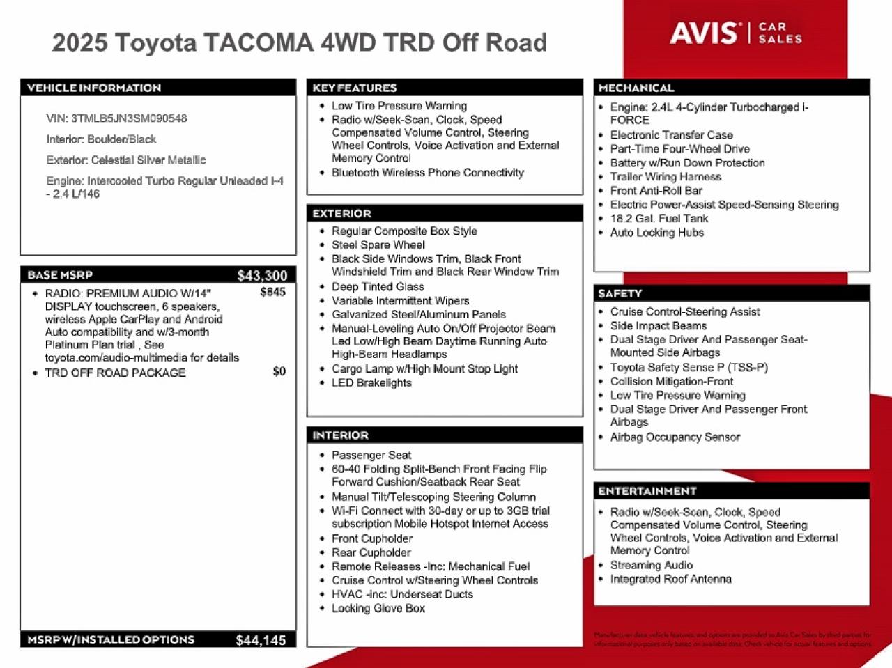 2025 TOYOTA TACOMA DOUBLE CAB photo 12
