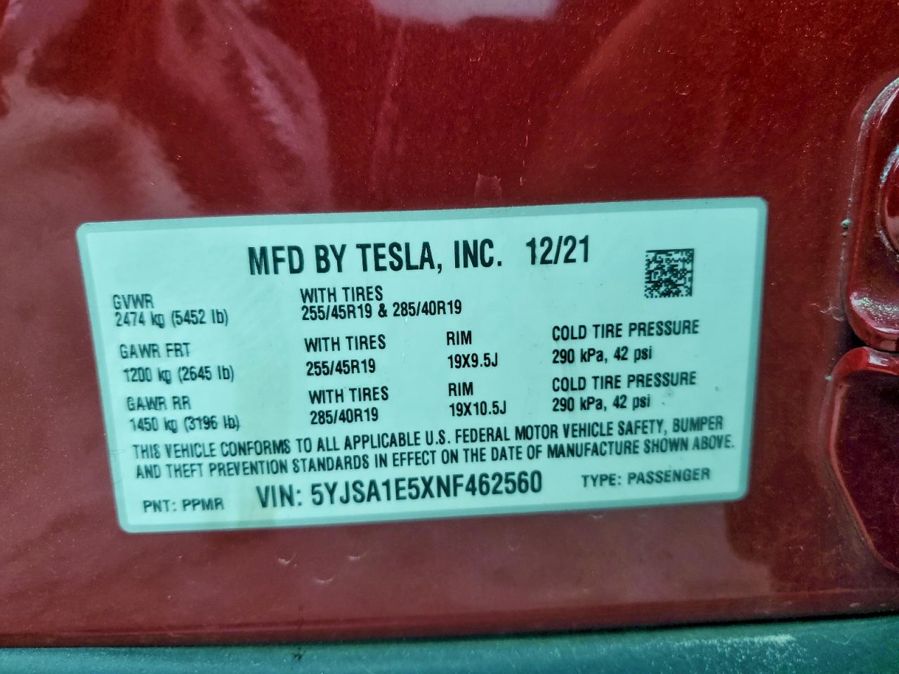 2022 TESLA MODEL S photo 23