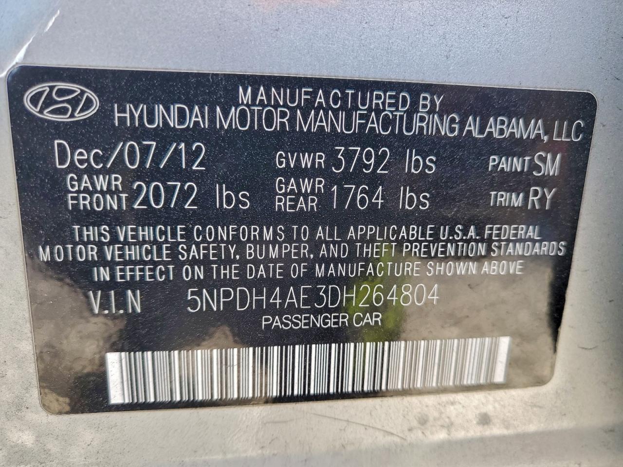 2013 HYUNDAI ELANTRA GLS photo 23