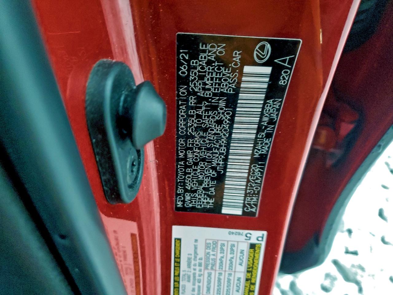2021 LEXUS UX 250H photo 27