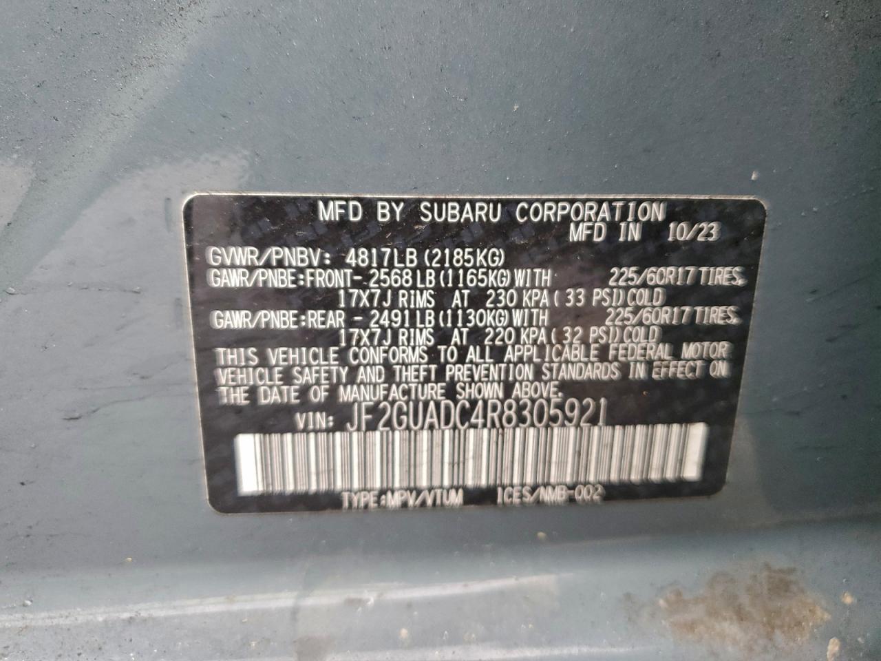 2024 SUBARU CROSSTREK PREMIUM photo 13