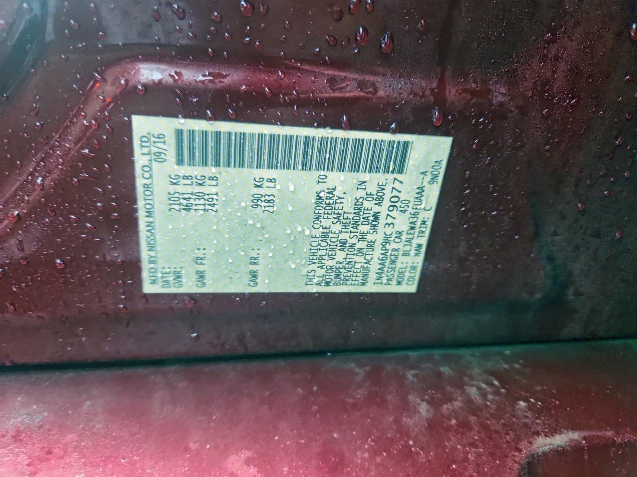 2017 NISSAN MAXIMA 3.5S photo 23