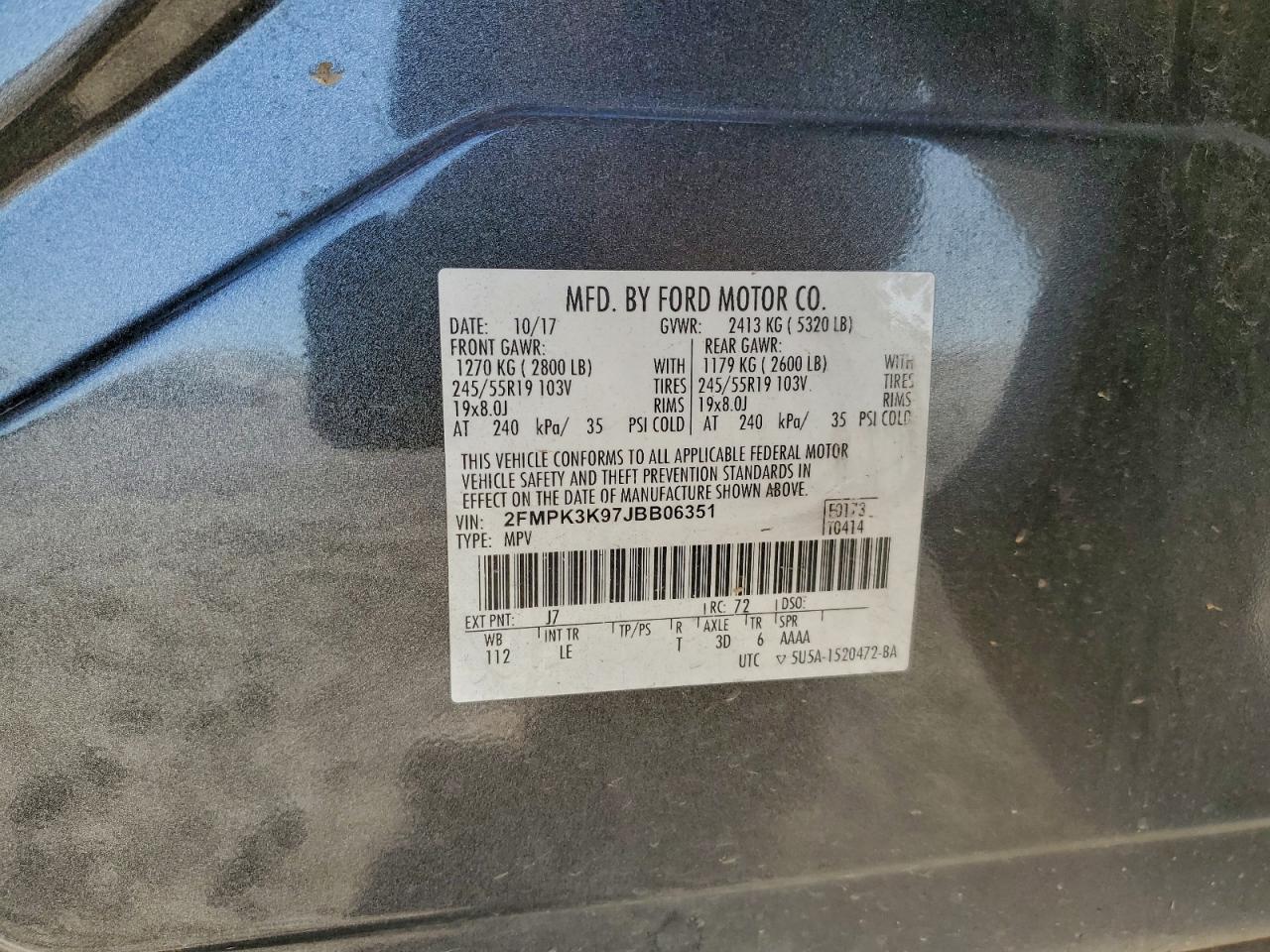 2018 FORD EDGE TITANIUM photo 13