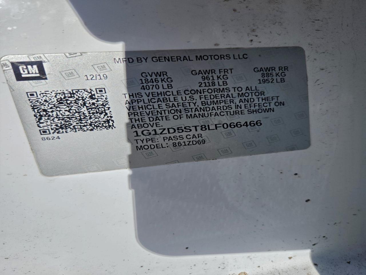 2020 CHEVROLET MALIBU LT photo 12