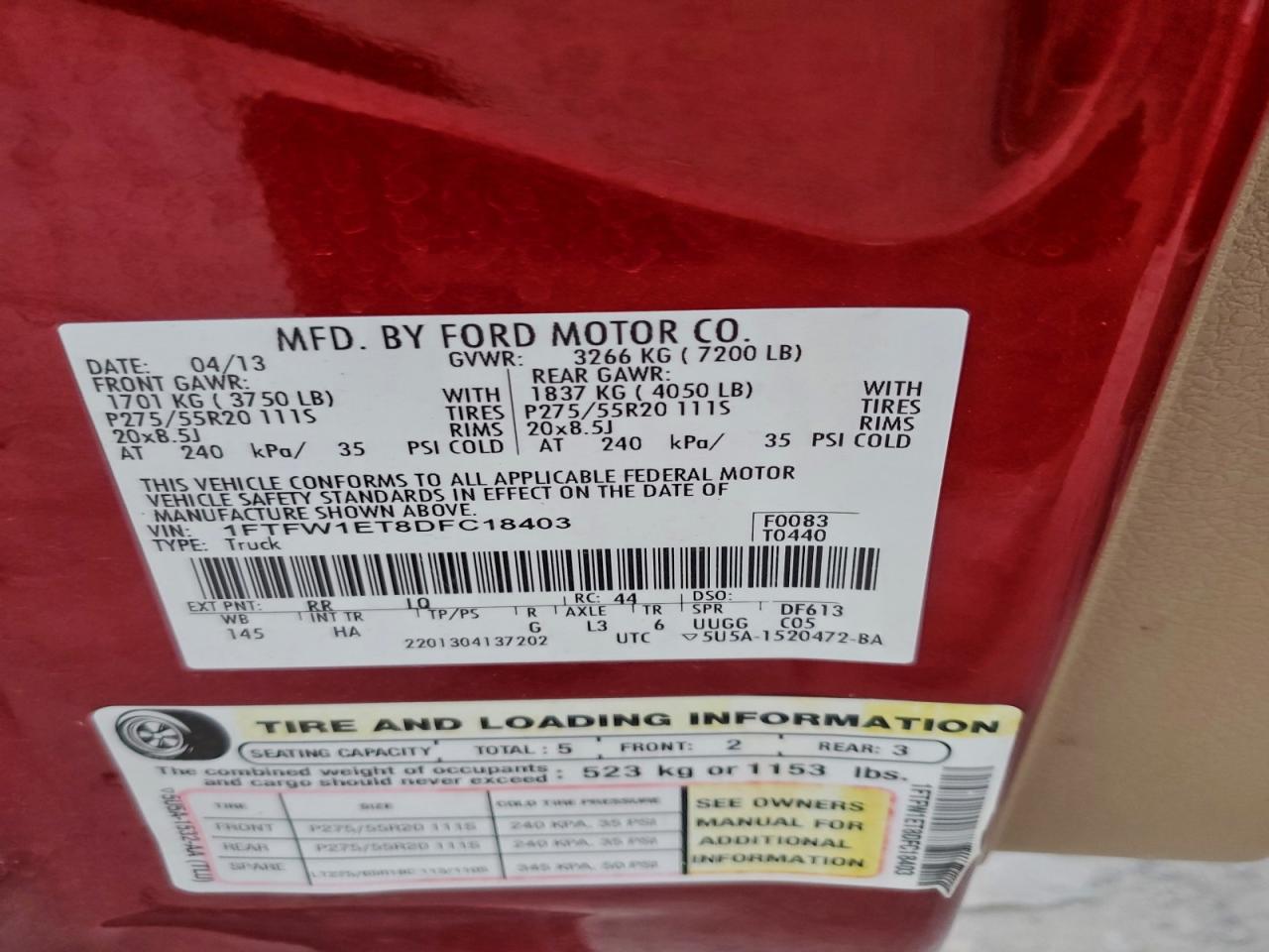 2013 FORD F150 SUPERCREW photo 37