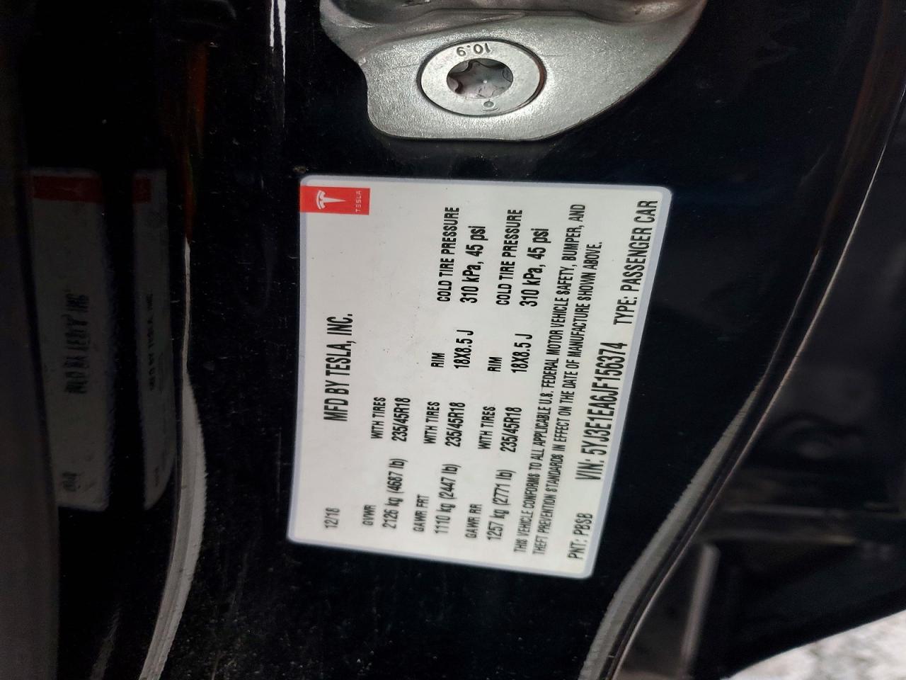 2018 TESLA MODEL 3 photo 25
