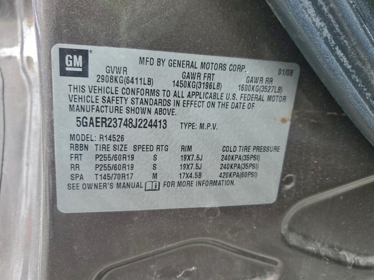 2008 BUICK ENCLAVE CXL photo 25