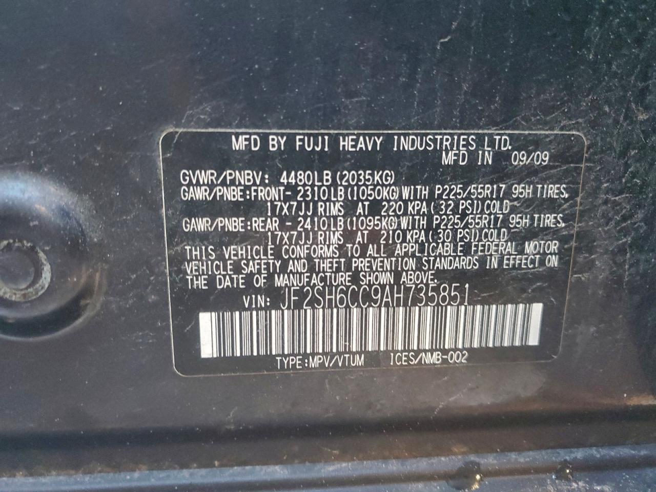 2010 SUBARU FORESTER 2.5X PREMIUM photo 25