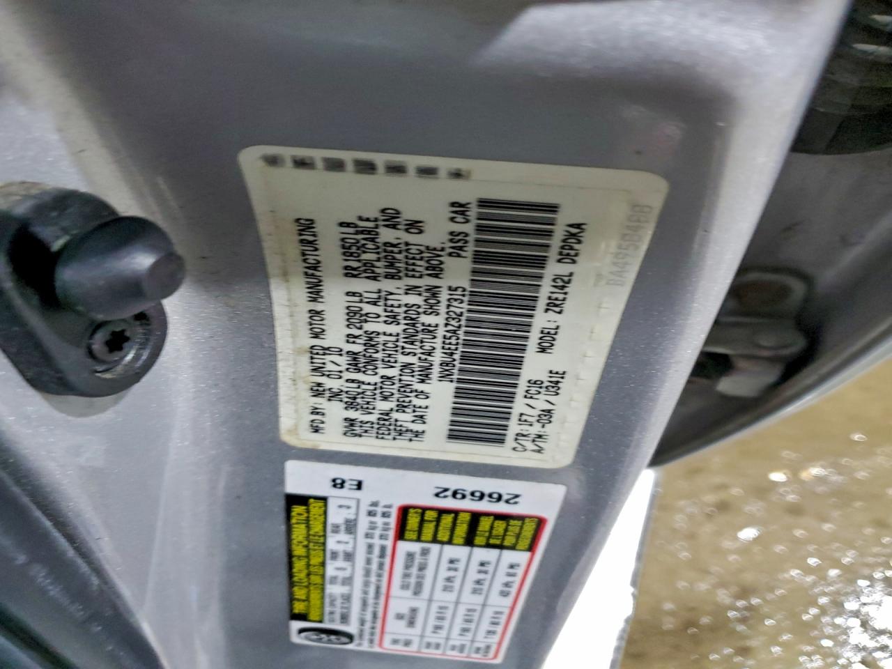 2010 TOYOTA COROLLA BASE photo 12