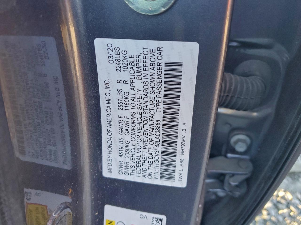 2020 HONDA ACCORD HYBRID EX photo 23