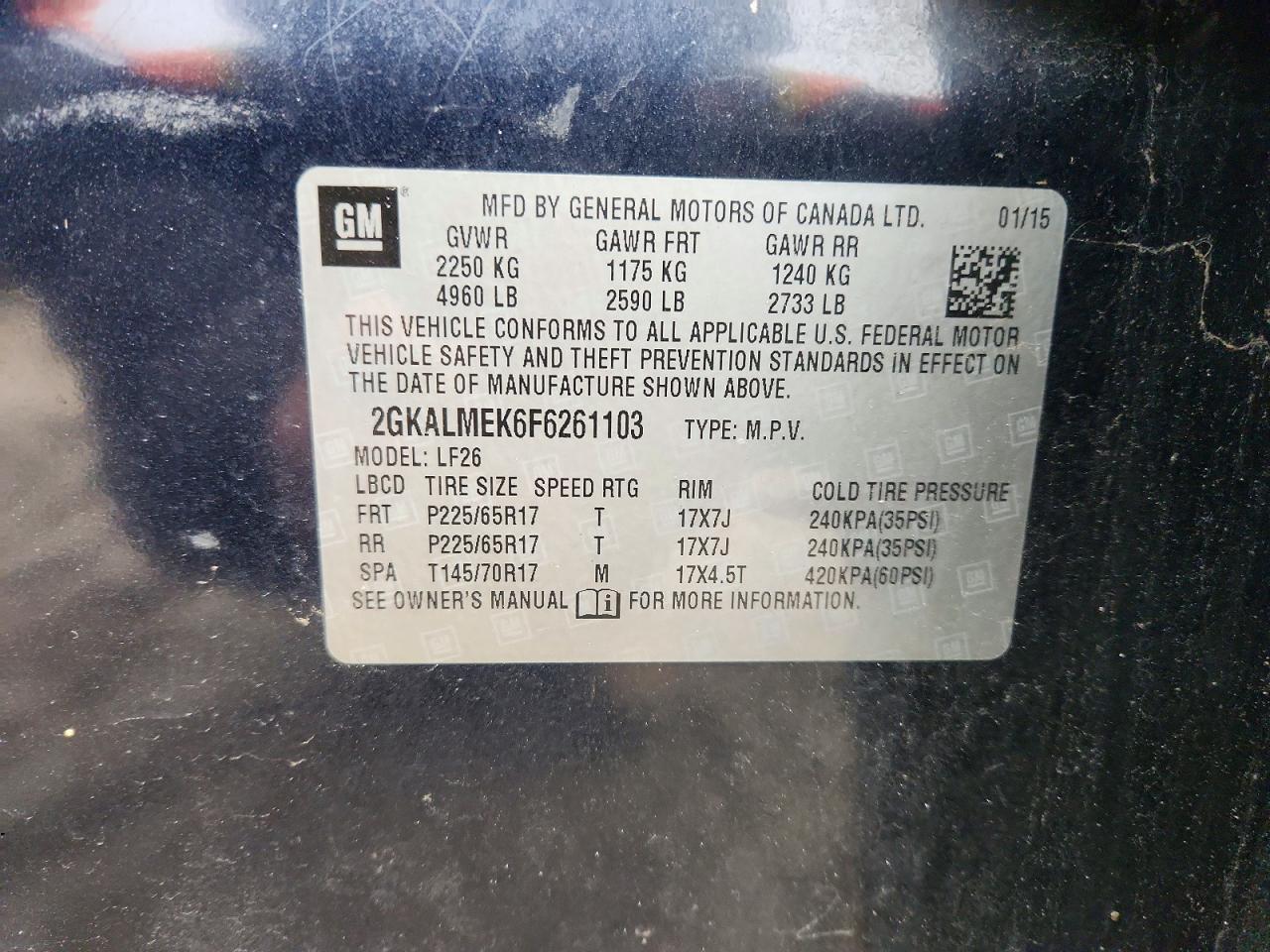 2015 GMC TERRAIN SLE photo 13