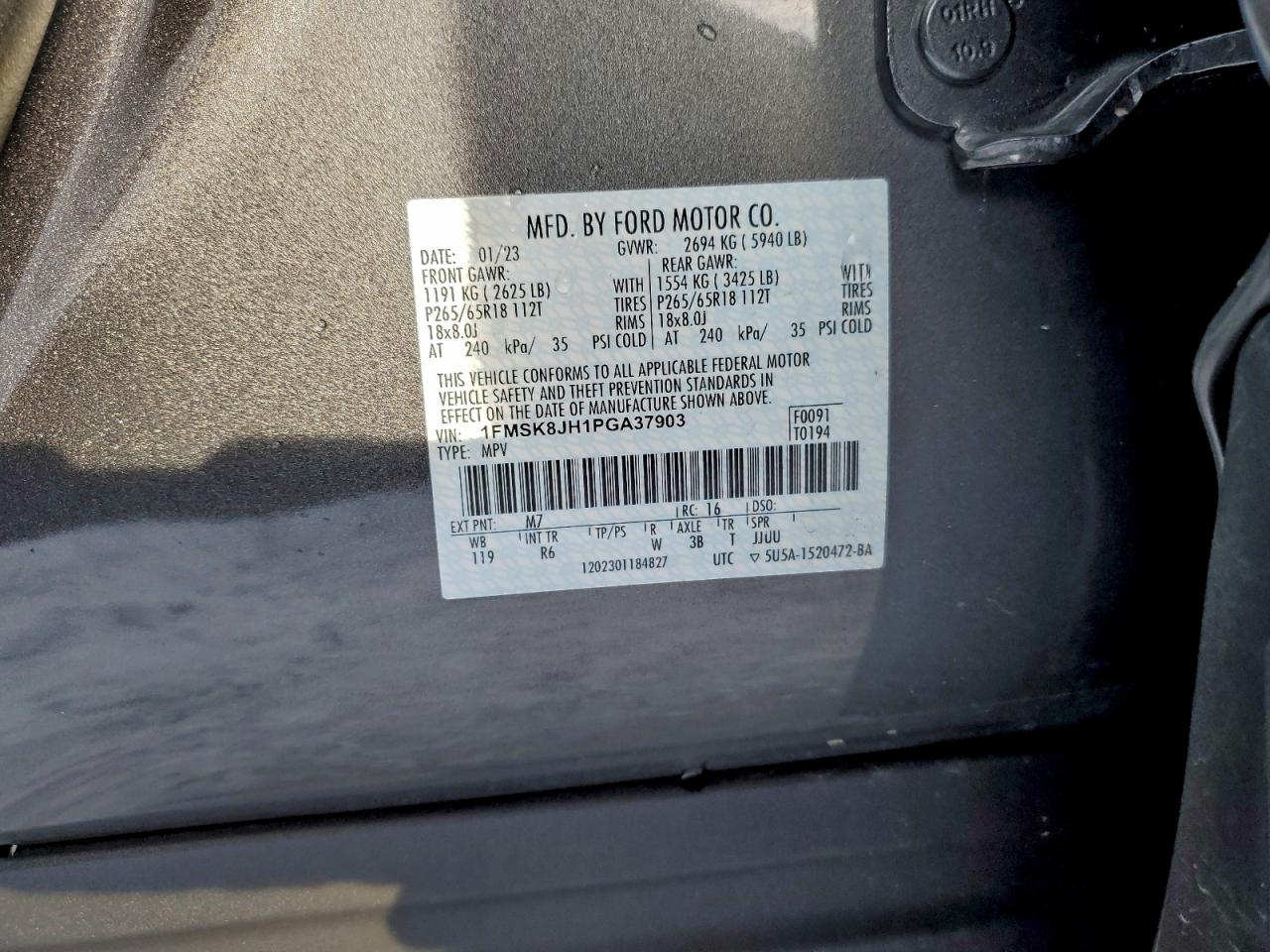 2023 FORD EXPLORER TIMBERLINE photo 12