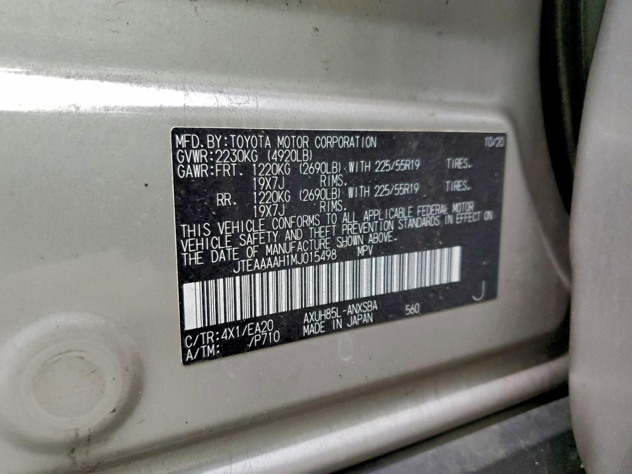 2021 TOYOTA VENZA LE photo 14
