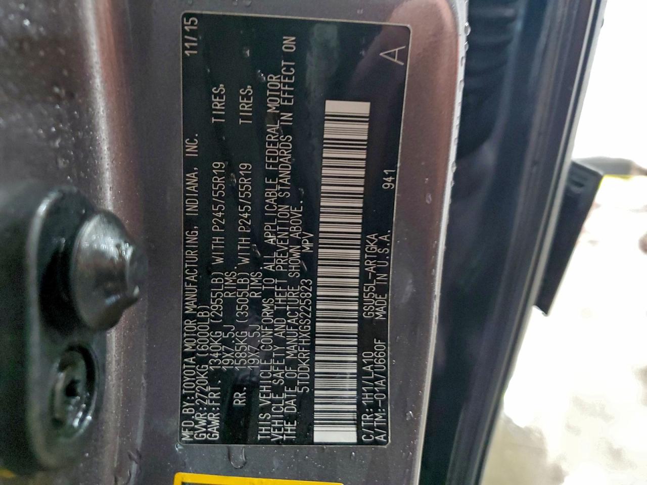 2016 TOYOTA HIGHLANDER LIMITED photo 23